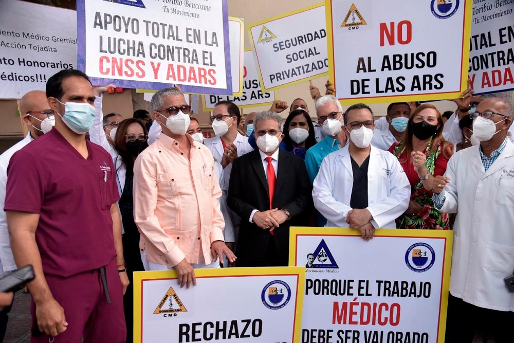 Imagen de médicos protestando