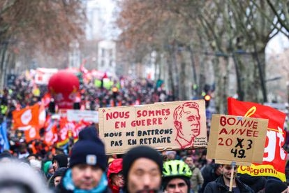 Foto de manifestaciones en Francia.