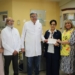 . La directora del Hospital Infantil Arturo Grullón, doctora Alicia Rivas, en presencia del director del Servicio Regional de Salud Norcentral