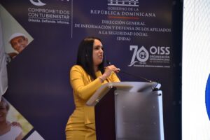 Fotografía de Carolina Serrata, Directora General de la DIDA (Foto de LaSeguridadSocial.Do)
