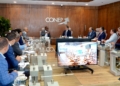 Autoridades del IDOPPRIL y de los principales stakeholders del sector empresarial dominicano, durante reunión en sede del CONEP. (LaSeguridadSocial.Do)
