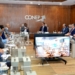 Autoridades del IDOPPRIL y de los principales stakeholders del sector empresarial dominicano, durante reunión en sede del CONEP. (LaSeguridadSocial.Do)