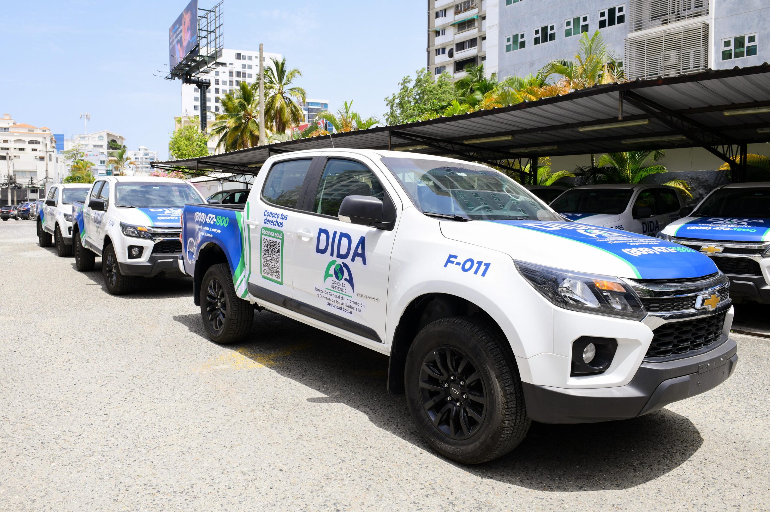 Parte de la nueva flotilla de vehículos adquiridos por la DIDA (LaSeguridadSocial.Do)