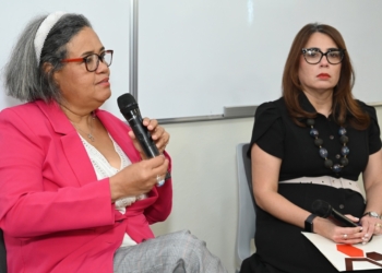 Desiree del Rosario, coordinadora del Centro de Estudios de Género y Dalul Ordehi, decana del Área de Ciencias Sociales y Humanidades de INTEC. (LaSeguridadSocial.Do)