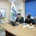 Miembros de la dirección Legal de la DIDA mientras participan en la audiencia virtual ante el TSA (LaSeguridadSocial.Do)