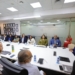 Representantes de la Contraloría General de la República y SeNaSa durante el encuentro de coordinación. Fuente: Presidencia.