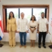El ministro Jean Luis Rodríguez junto a los tres nuevos viceministros juramentados del MIVED el lunes 24 de agosto de 2026. (Foto: MIVED)