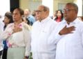 El ministro Rafael Santos Badía representó al presidente Luis Abinader en la apertura del año escolar 2026-2027 en San Francisco de Macorís. (Foto: Dirección de Comunicaciones MESC