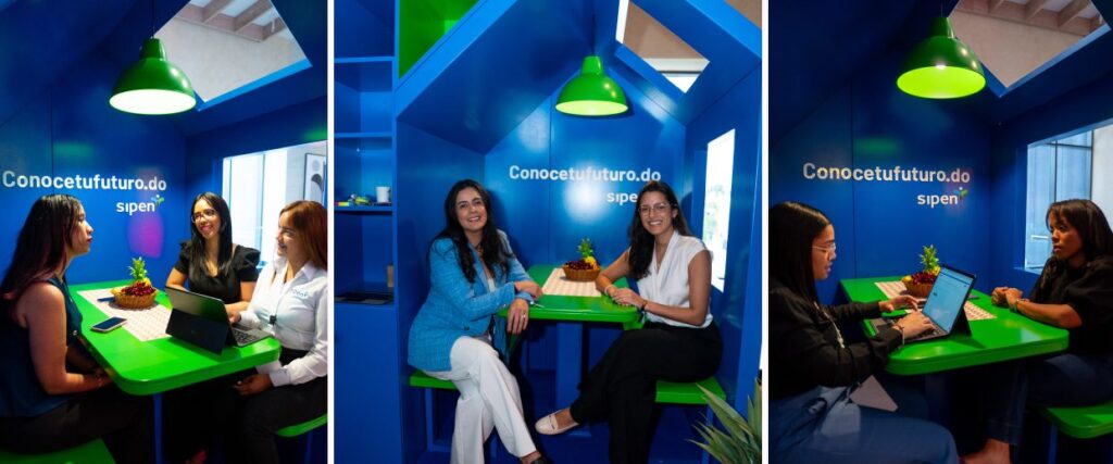 El stand «Casita del Futuro» de la SIPEN ofreció orientación personalizada sobre el Sistema Dominicano de Pensiones durante la feria Finanzas con Cucharitas 2026. | Fuente: SIPEN