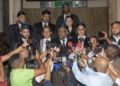 El procurador adjunto Wilson Camacho ofrece declaraciones a la prensa tras conocerse las medidas de coerción impuestas por el juez Rigoberto Sena en el marco de la Operación Cobra